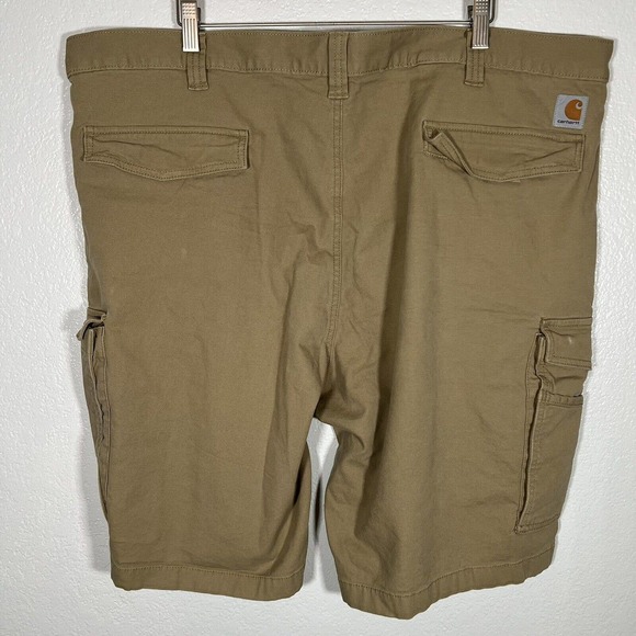 Carhartt Cargo Relaxed Fit Khaki Tan Work Shorts Mens Size 46 Cotton Spandex - Picture 3 of 10